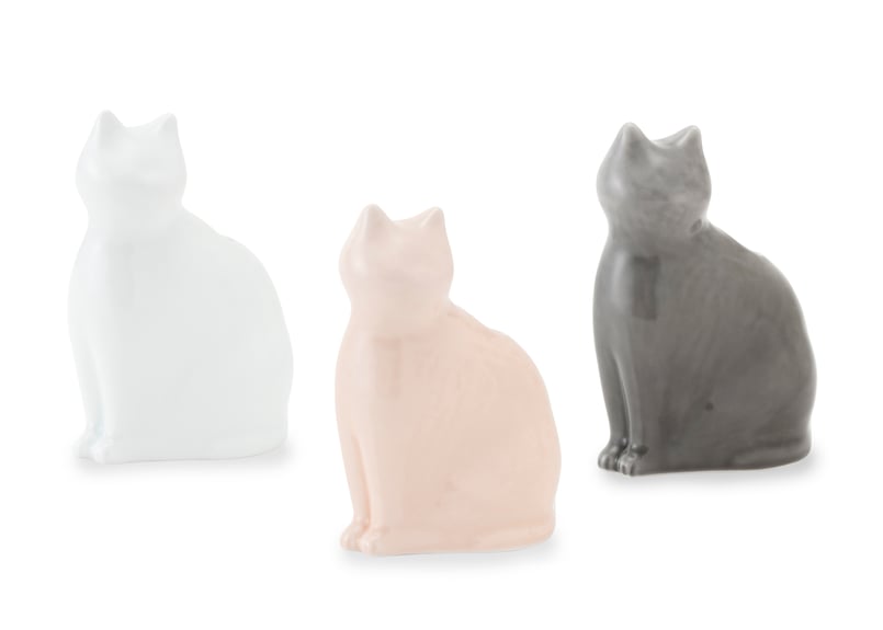 ひがし ちか 花器「愛 編む 磁器猫」 白猫 / 桃猫 / 黒猫 | zen to