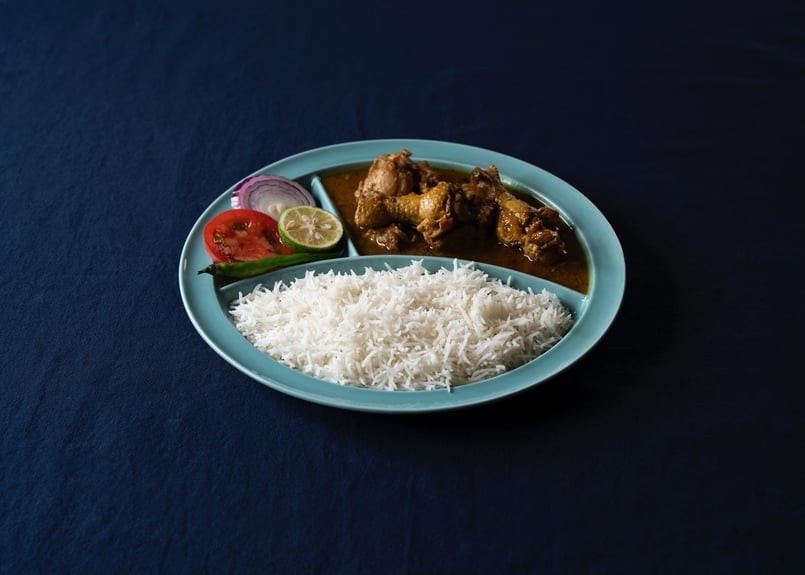 ユザーン カレー皿「仕切りが取れるカレー皿」 Blue（ブルー） | zen to