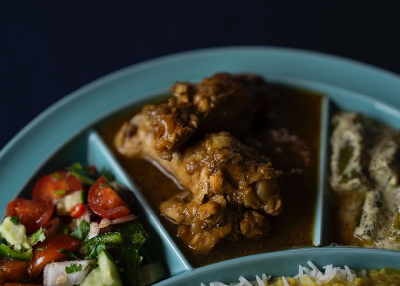 ユザーン カレー皿「仕切りが取れるカレー皿」 Blue（ブルー） | zen to