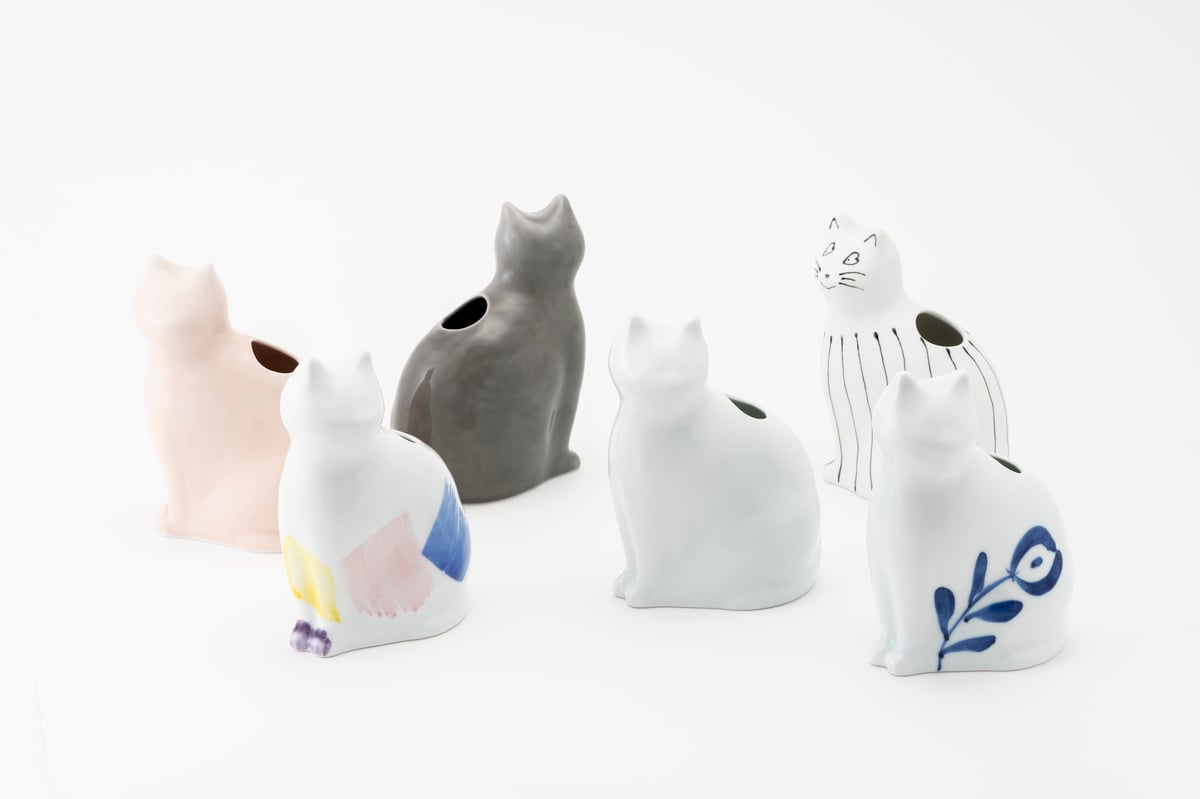けいきものページ 新製品のご案内》愛 編む 磁器猫 | zen to