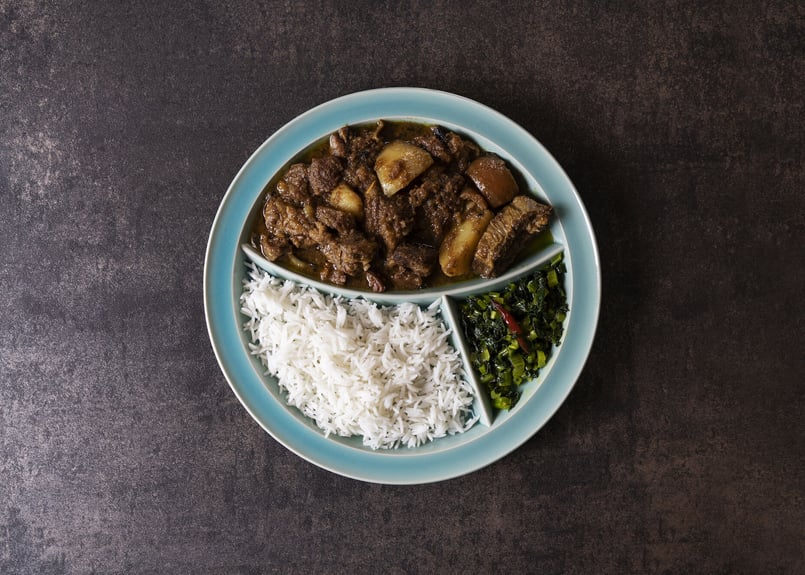 カレープレート4枚 ターリープレート カレー皿 仕切り皿