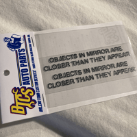 ドアミラーステッカー　BALENO TOWN CUSTOM SERVICE "US STYLE DOOR MIRROR" ORIGINAL CUTTING STICKER