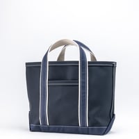 Deluxe Pocket Tote Bag/ Dark Navy x Navy Handle/Short