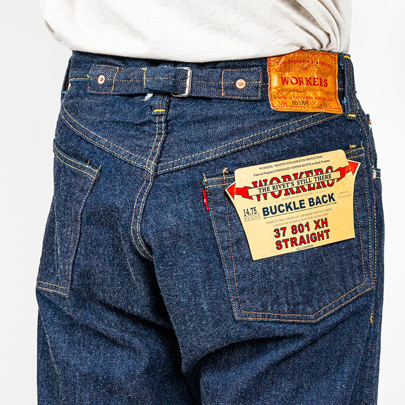 37 801XH, Buckle Back, Blue Selvedge, 14.75 oz