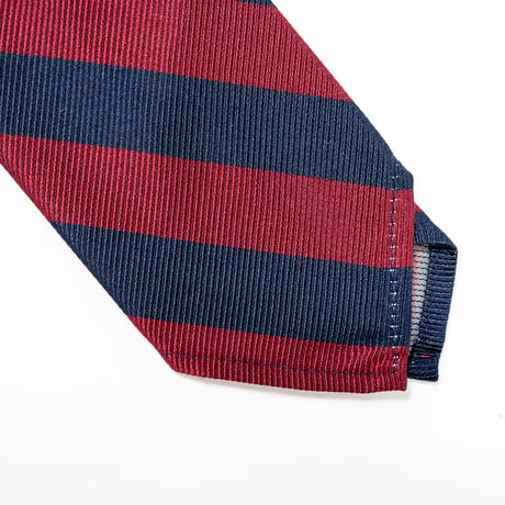 Silk Repp Tie, Burgundy x Navy
