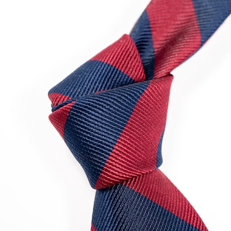 Silk Repp Tie, Burgundy x Navy