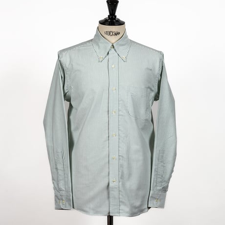 Modified BD Shirt, American Sea Island Cotton OX, Green Stripe