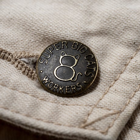 SUPER BIG CAT Jacket, 10 oz White Denim