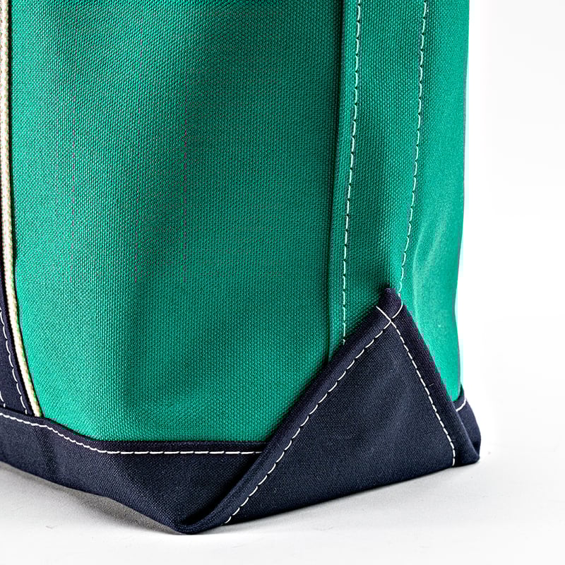 Deluxe Tote Bag/ Green Body x Navy Handle | WOR