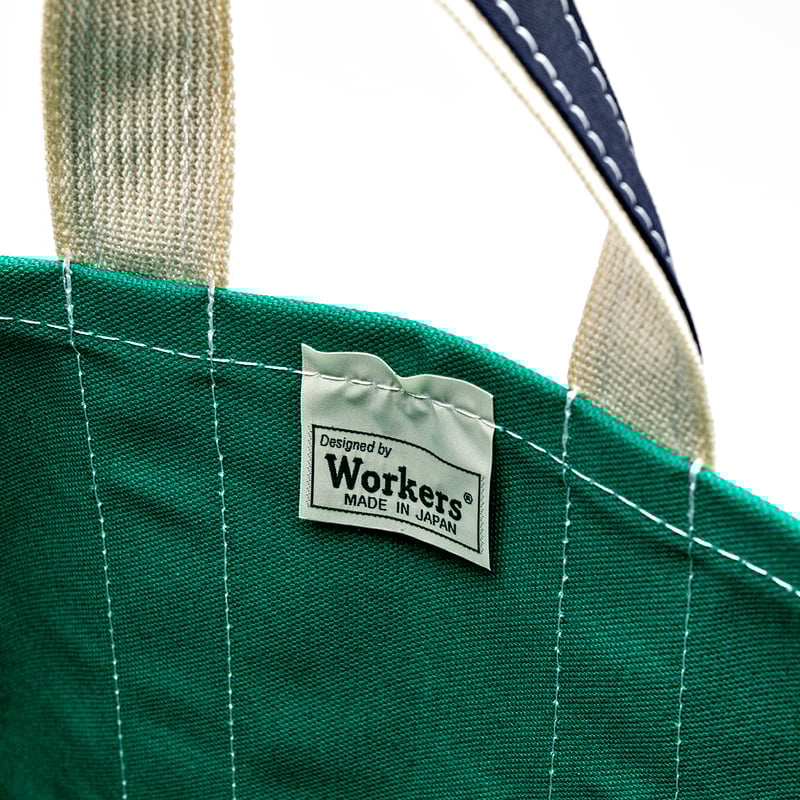 Deluxe Tote Bag/ Green Body x Navy Handle | WOR