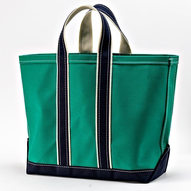 Deluxe Tote Bag/ Green Body x Navy Handle | WOR