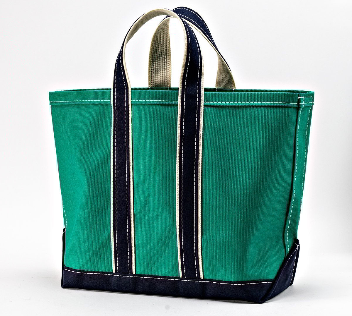 Deluxe Tote Bag/ Green Body x Navy Handle | WOR