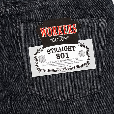 Lot 801 Straight Jeans Black