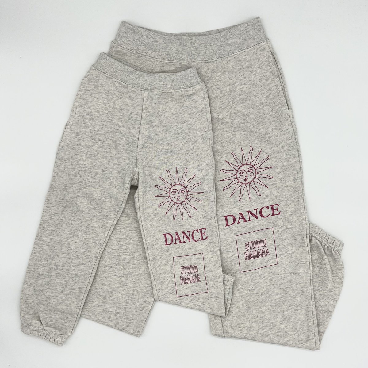 ダンサーズスウェットパンツ ☆オートミール⚫︎ピンクロゴ