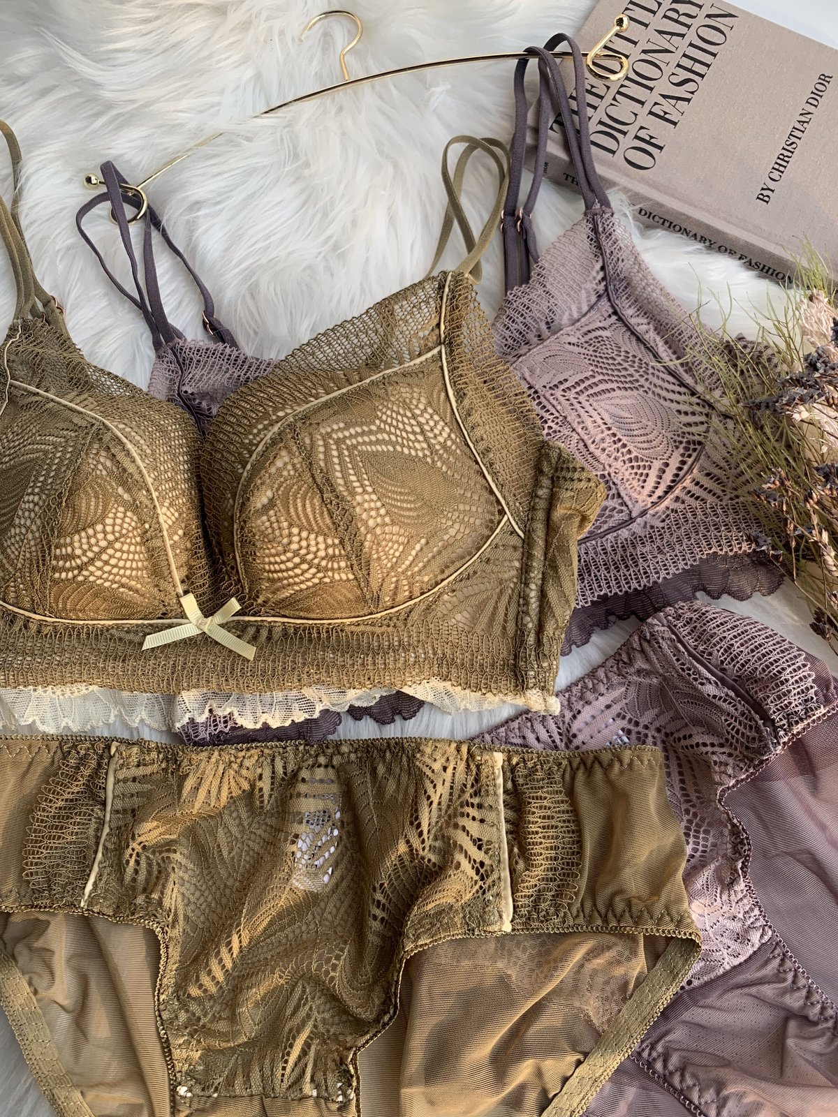 リーフノンワイヤーブラセット （マスタードカーキ） | moon-tokyo-