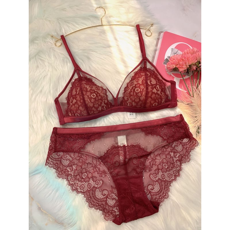 ヌードレースブラレットセット（レッド） | moon-tokyo-