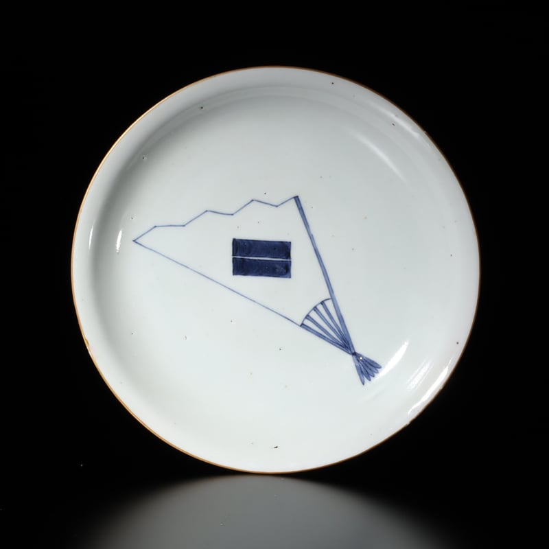 古伊万里染付扇面文皿 五客揃 | LYAN ARTS' Collection online