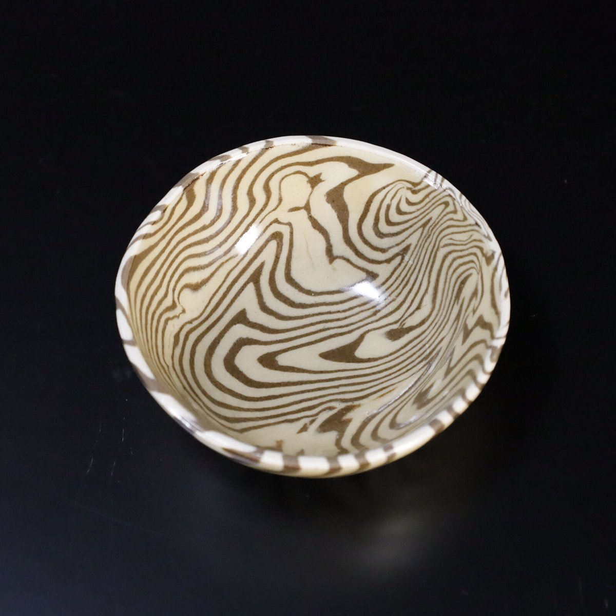 陶芸家　川瀬忍　白磁　脚杯　馬上杯　高脚杯　共箱 川瀬忍 絞胎杯 | LYAN ARTS' Collection online shop