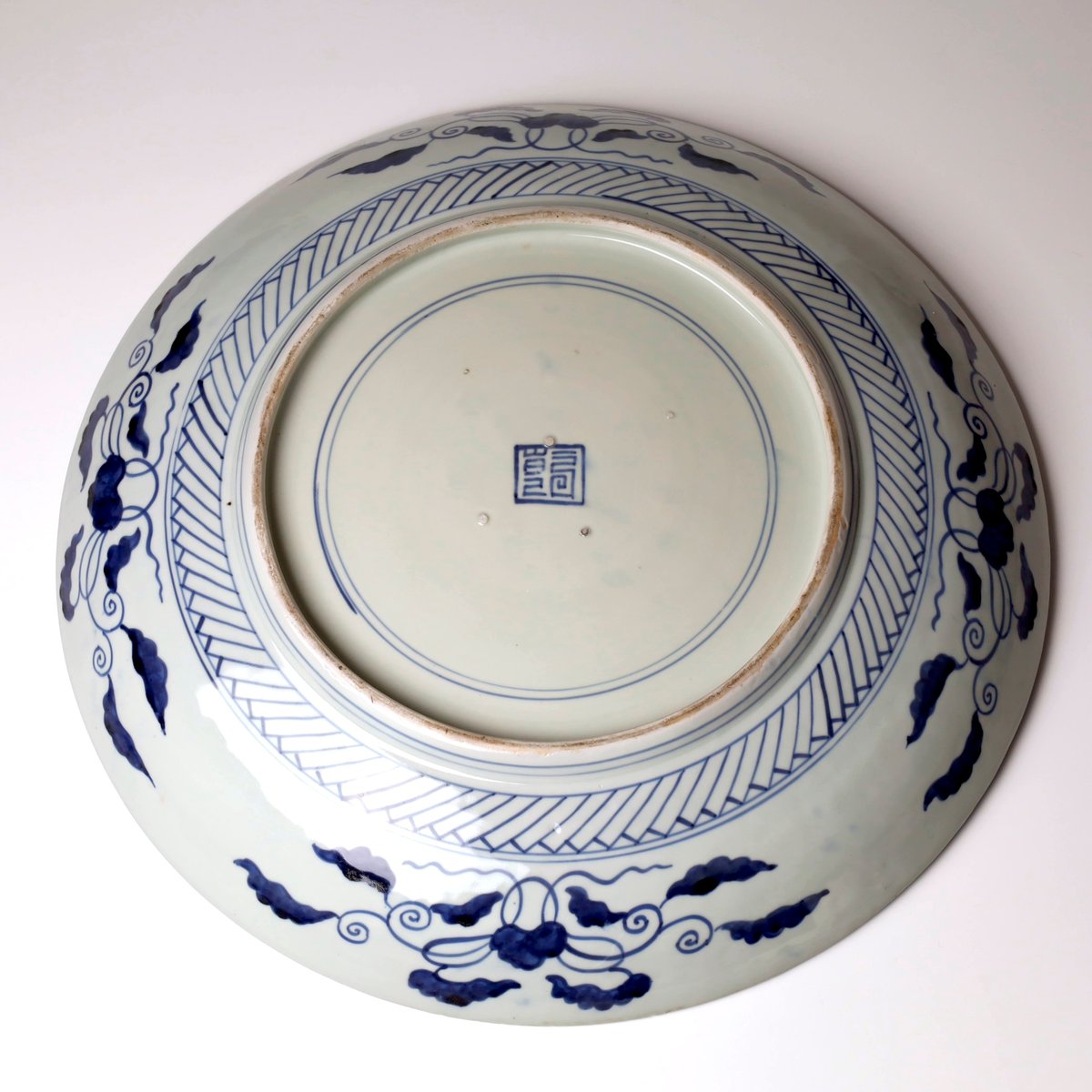 古伊万里染付唐子に雪だるま文大皿 | LYAN ARTS' Collection onlin