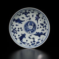 古染付　明末清初　五客 明 古染付人物文五寸皿 | LYAN ARTS' Collection online shop