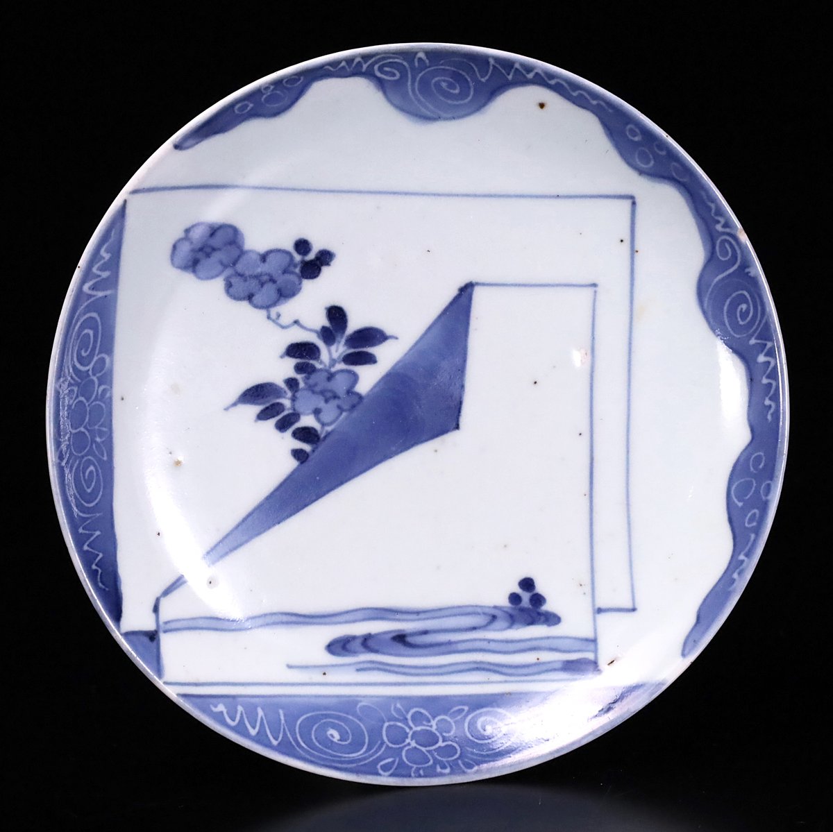 ・古伊万里　染付　人物画　小皿山19枚直径11.5 東K5-0805①タサコサ 古伊万里 染付 人物画 小皿山19枚直径11.5 東K5-0805①タサコサ