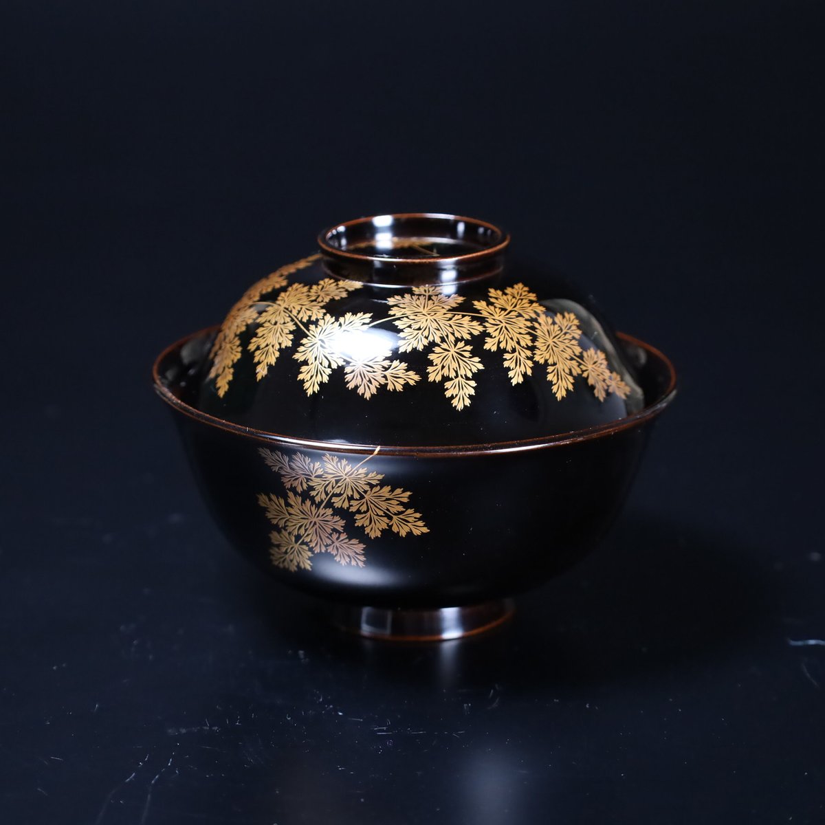 忍蒔絵吸物椀十客 忍蒔絵吸物椀十客