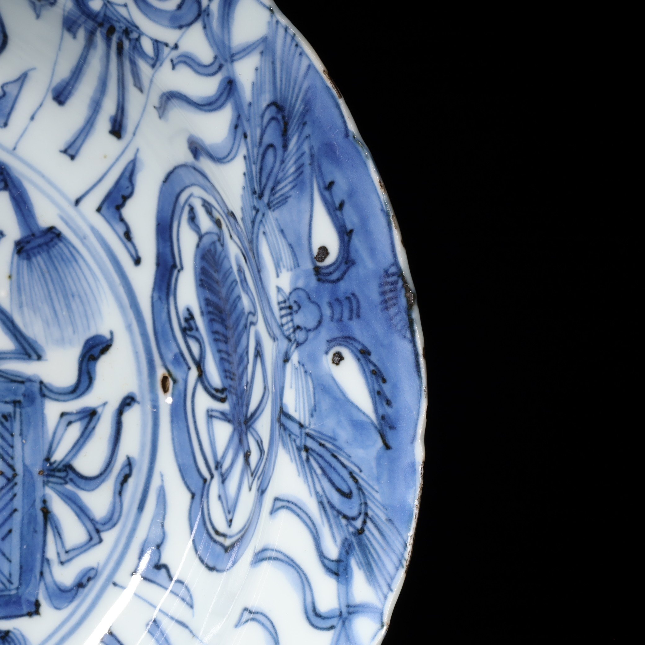 明 古染付芙蓉手七宝文輪花鉢 | LYAN ARTS' Collection online