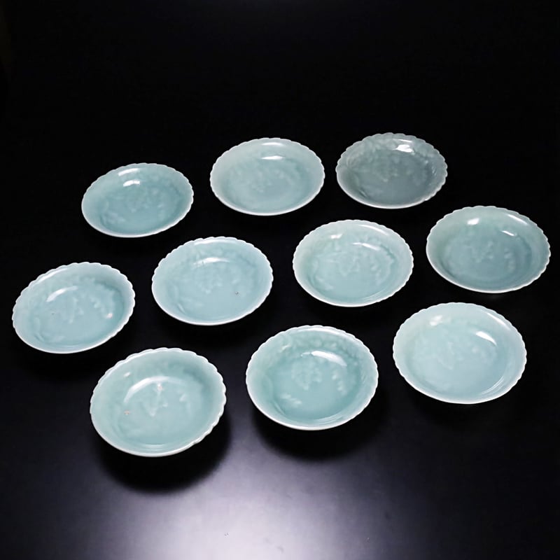 時代　鍋島青磁　花口小皿3点　送料込み250707 IMG_20220223_1657242-1-scaled.jpg