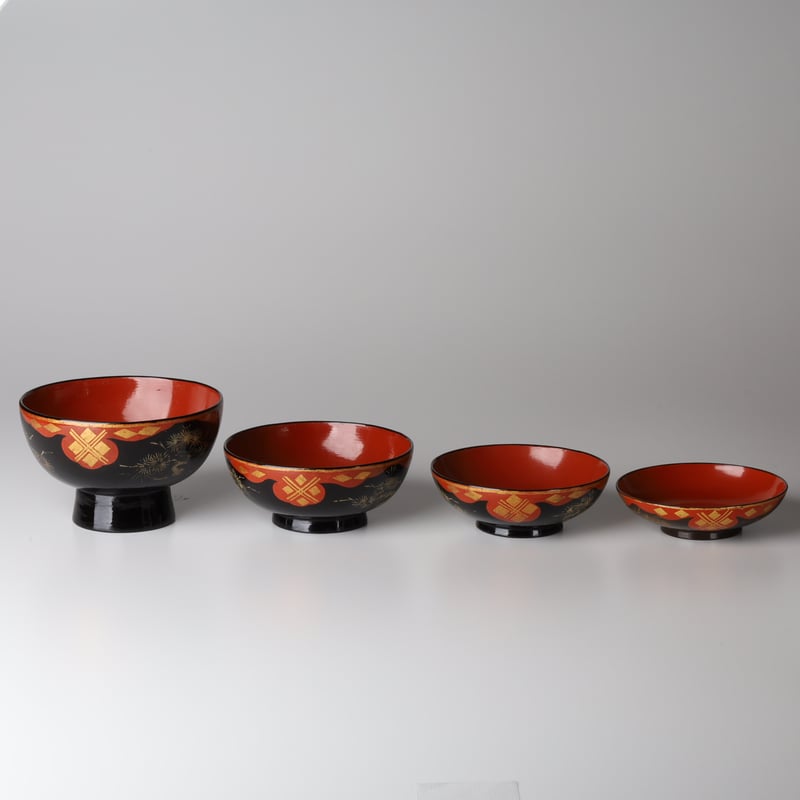 浄法寺 切箔松図椀 十客揃 | LYAN ARTS' Collection online shop