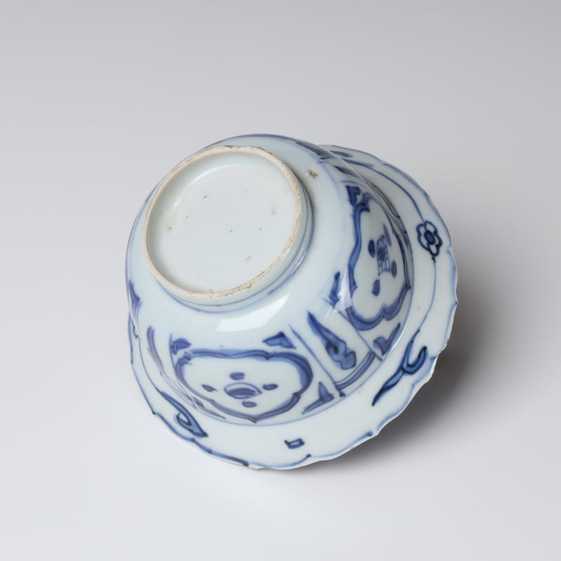 向付　古染付写し　芙蓉手　花鳥文　小鉢　訳あり　欠け　江戸 向付 古染付写し 芙蓉手 花鳥文 小鉢 訳あり 欠け 江戸 - メルカリ