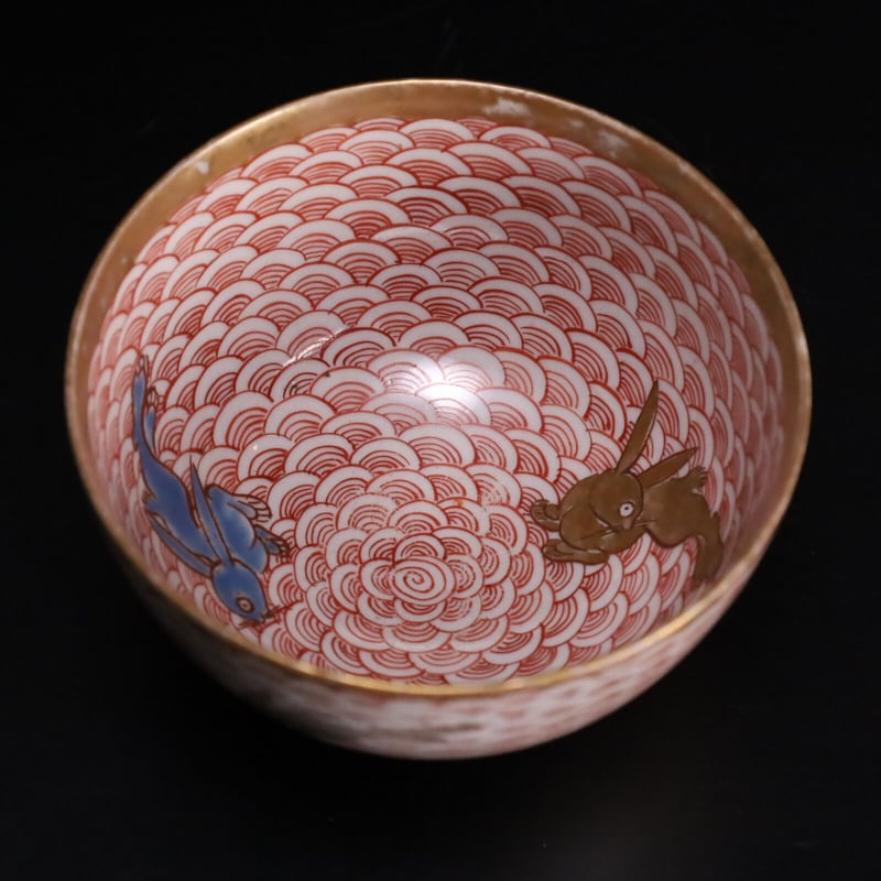 古伊万里波うさぎ文皿古伊万里うさぎ文皿古伊万里皿古伊万里染付皿