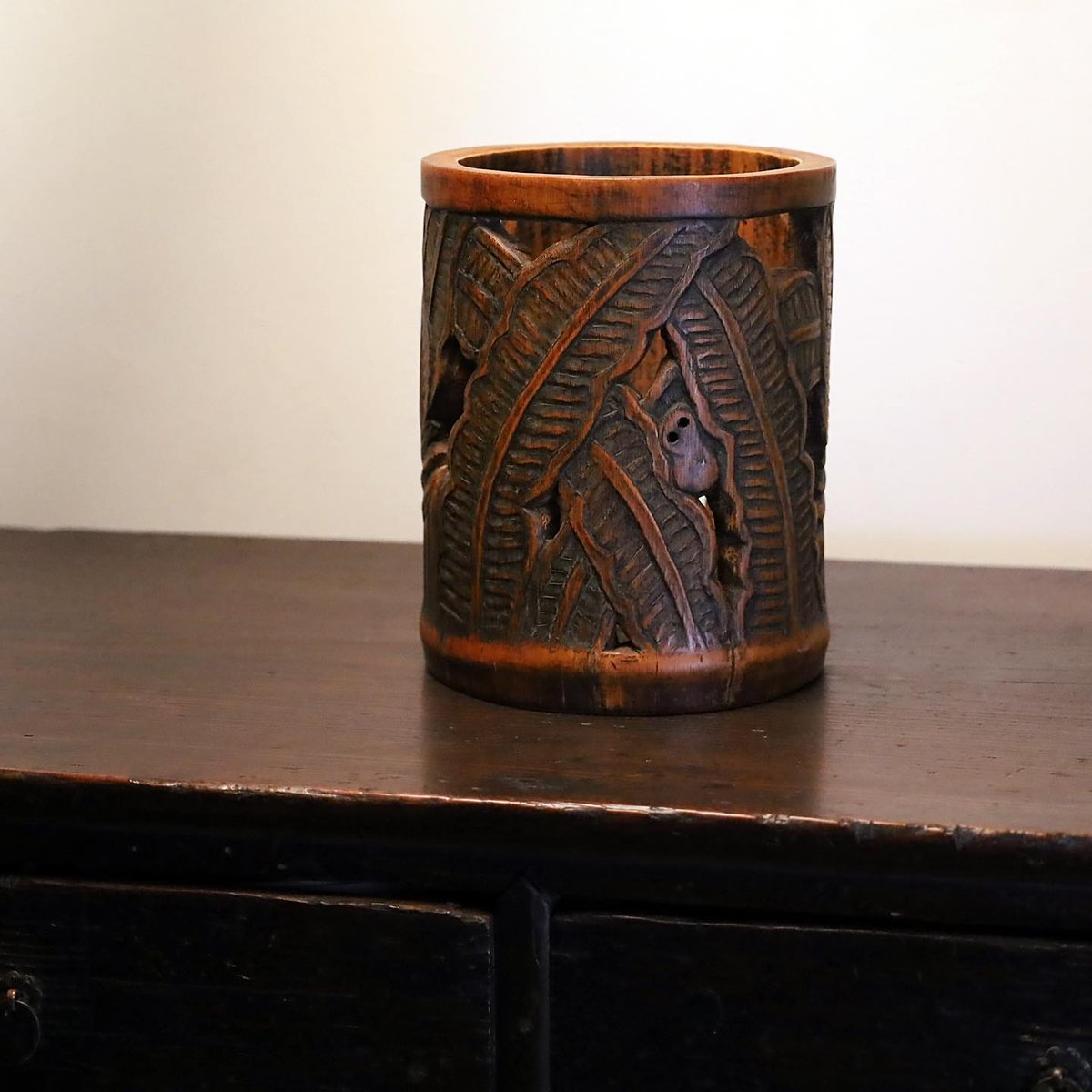 李朝 白磁染付筆筒 高麗白磁 李氏朝鮮 文房具 書道具 ペン立て 筆立て