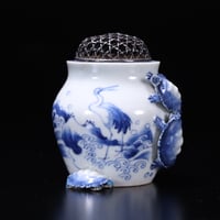 明 古染付山水文半扇形向付 十客揃 | LYAN ARTS' Collection onli