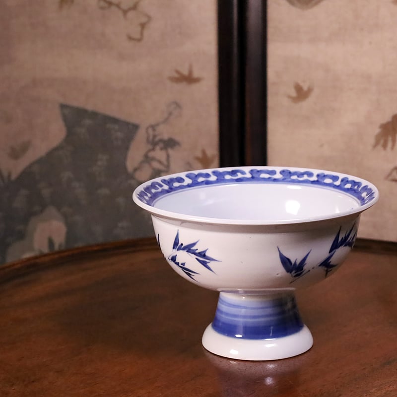 古伊万里 染付竹虎文高脚鉢 | LYAN ARTS' Collection online shop