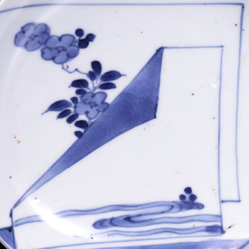 古伊万里 染付色紙文小皿 一客 | LYAN ARTS' Collection online