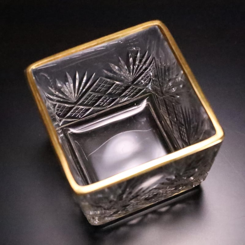 オールドバカラ 金縁切子四方小鉢 五客 | LYAN ARTS' Collection オールドバカラ 金縁切子四方小鉢 五客 | LYAN ARTS' Collection