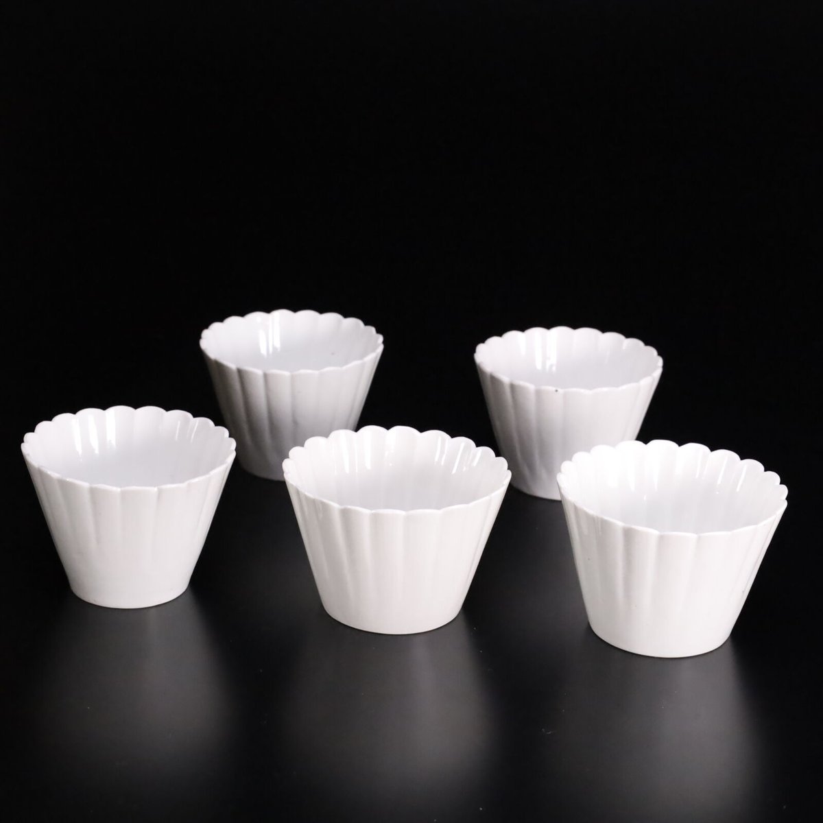 古伊万里 輪花鉢10客 木箱付 横幅15.5㎝ 東Y6-0626①タカサ 古