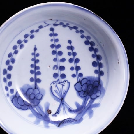 古染付 | STORES 中国美術 青花 呉須 古染付 帆船図 大皿 φ47cm