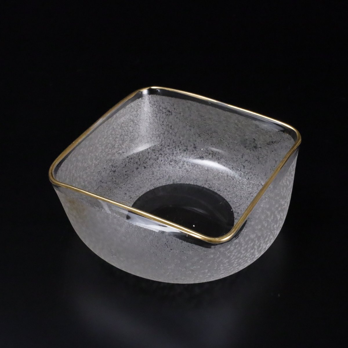 春海バカラ金縁波頭繋ぎ文四方小鉢 十客揃 | LYAN ARTS' Collection o