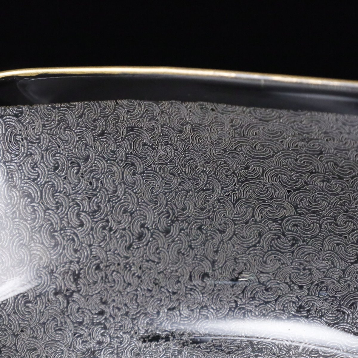 バカラ 春海コレクション 鉢 金縁八角 aq12287 春海バカラ金縁波頭繋ぎ文四方小鉢 十客揃 | LYAN ARTS' Collection o