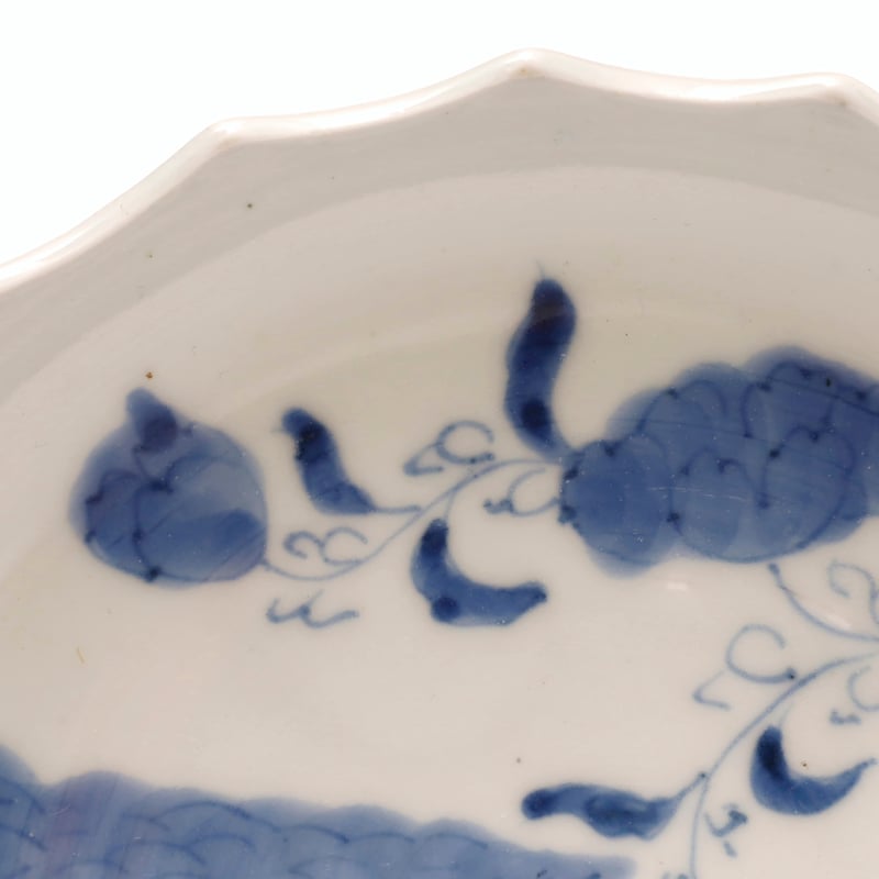 古伊万里染付犬文輪花小皿 | LYAN ARTS' Collection online shop