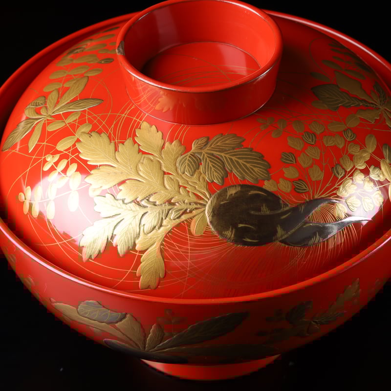 梅蒔絵 内朱塗 吸物椀 10客 懐石料理道具 工芸品
