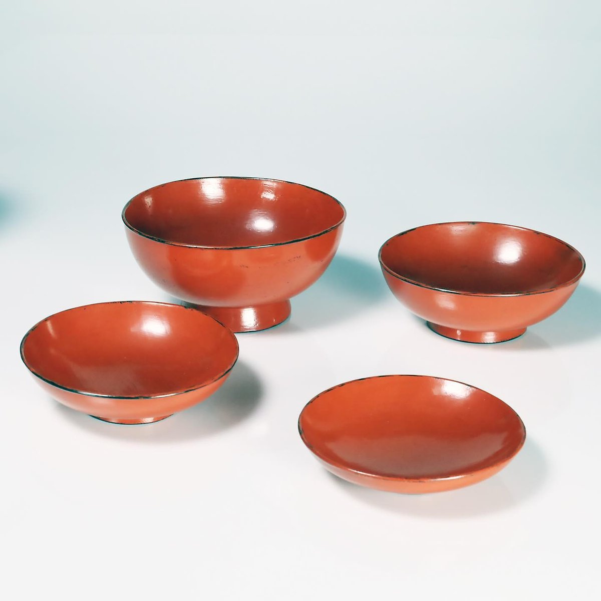 根来 四ツ碗 五客揃 | LYAN ARTS' Collection online shop 根来 四ツ碗 五客揃 | LYAN ARTS' Collection online shop
