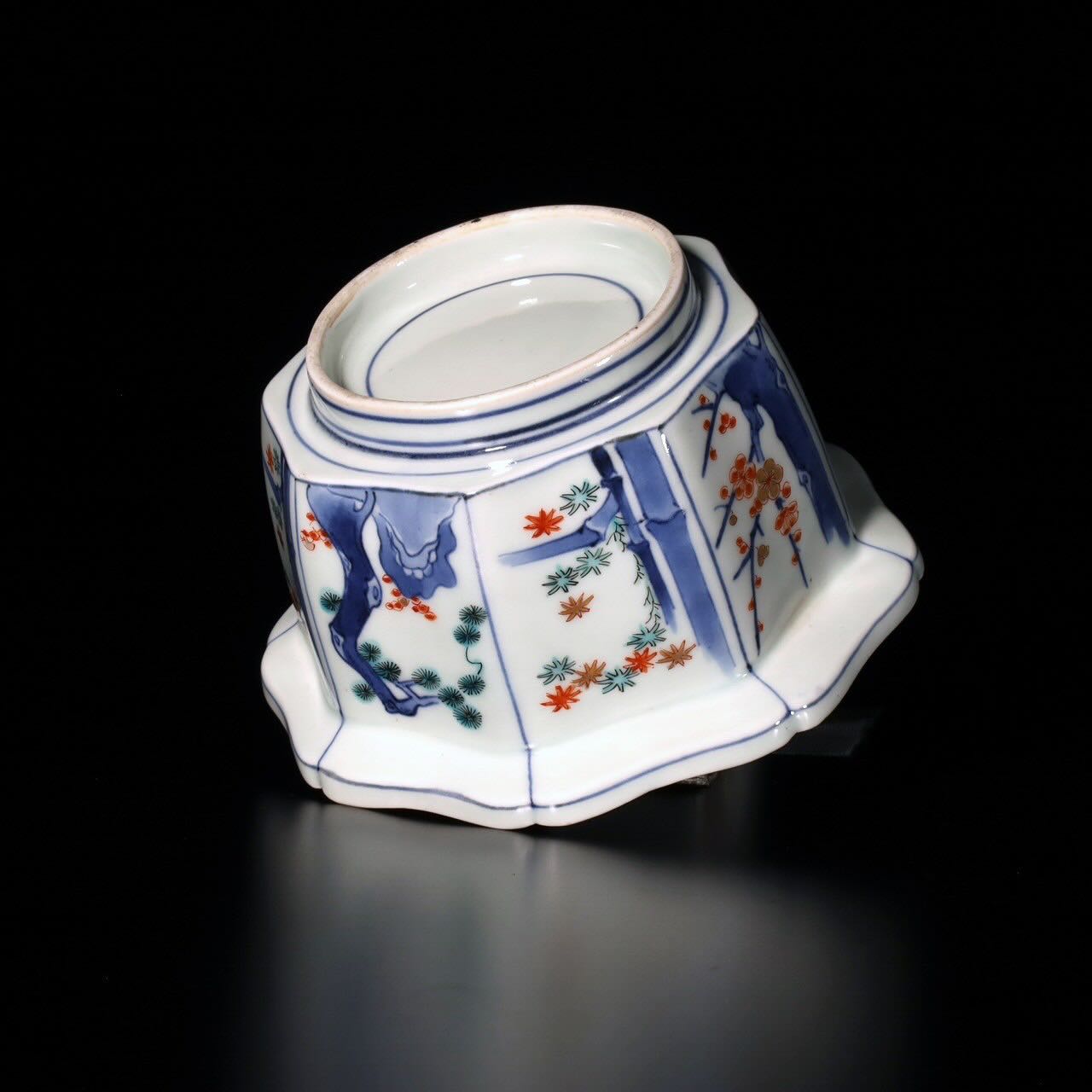 柿右衛門 色絵松竹梅文八角小鉢 五客揃 | LYAN ARTS' Collection on