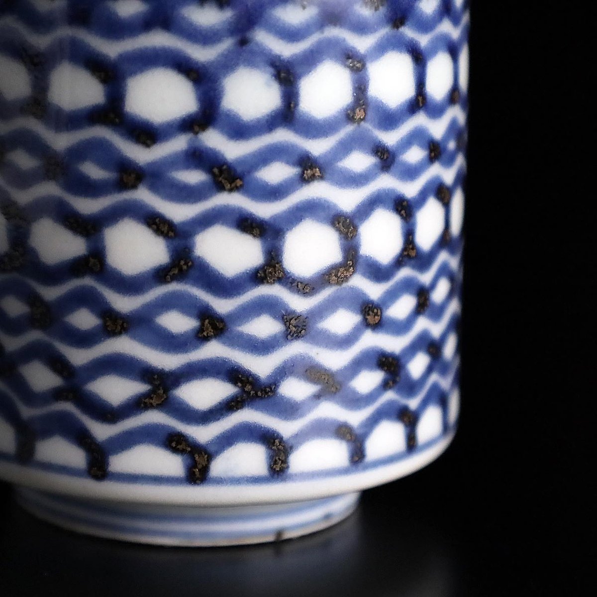 e2548 古伊万里 染付 覗猪口 6客 覗き猪口 猪口