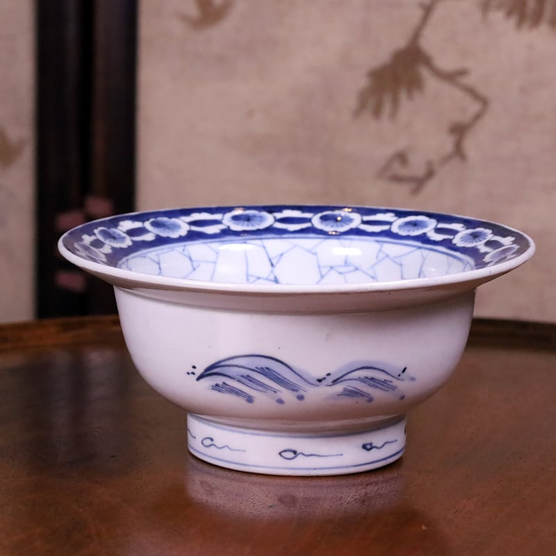 古伊万里 染付氷裂に魚文鉢 | LYAN ARTS