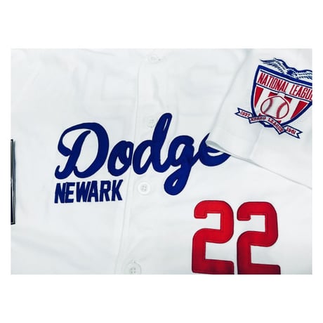 NEGRO LEAGUE 『 ニューアーク Dodgers ドジャース 』 公式 ベースボールシャツ 前開き No22