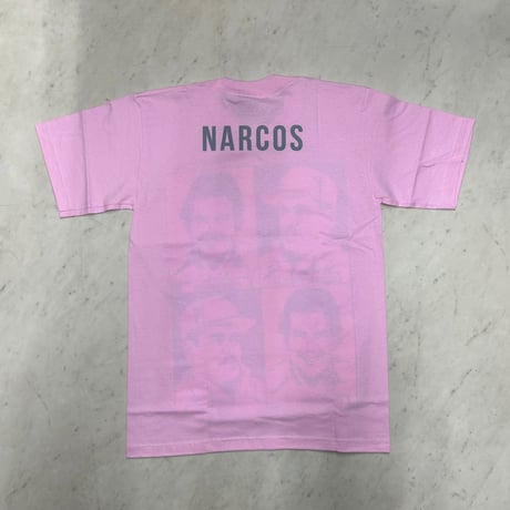 LA発 NARCOS ナルコス 密売人 パブロ グラフィック 半袖 ヘビーウェイト Tシャツ ピンク (GTS111P)