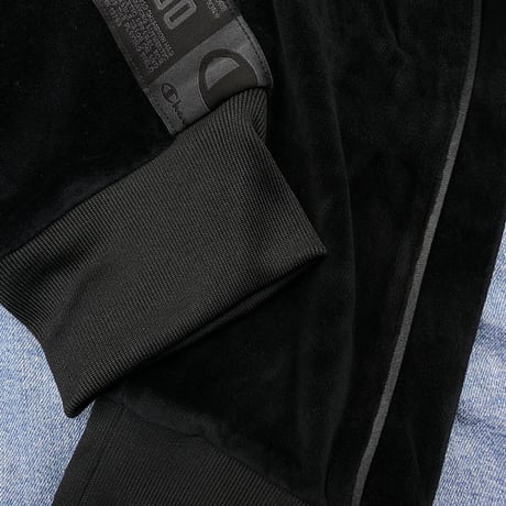100周年記念モデル Champion チャンピオン Velour ベロア 上下 セットアップ 黒 トラックジャケット パンツ