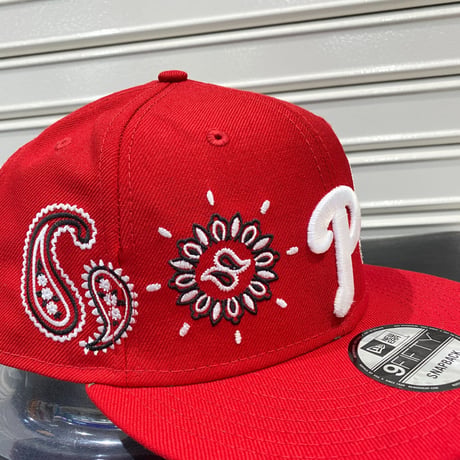 USA限定 Newera ニューエラ 9FIFTY ペイズリー スナップバック MLB フィリーズ Phillies